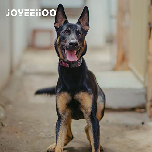 Joyeeiioo Martingale Dog Collar, Adjustable Nylon Reflective Collar With Buckle. No Pull-For Small, Medium, Large Dogs. Prevents Slipping Out-Helps With Strong Pullers-Increase Control (Pink L) #TOP7