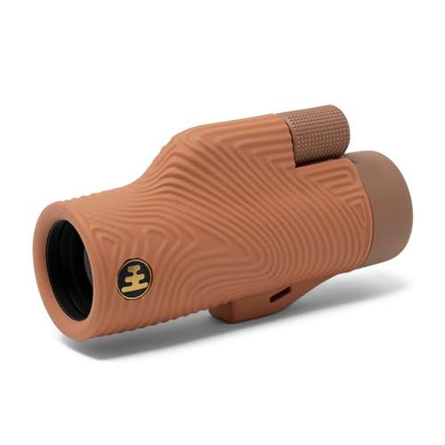 Nocs Provisions Field Tube 10x32 Waterproof Monocular, 10X Magnification Telescope, Bak4 Prism, Wide Field of View for Bird Watching, Backpacking & Wildlife Viewing - Paydirt Brown