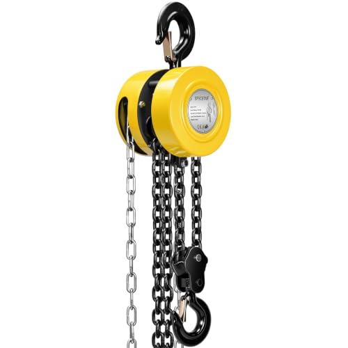 SPECSTAR Hand Chain Hoist 2 Ton 4400 Lbs Capacity 10 Feet with 2 Hooks