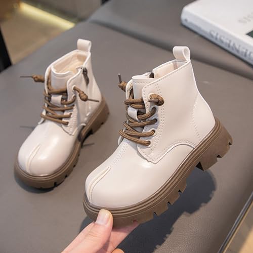 Gilrs Combat Boots Lace up Closed Round Toe Short Booties Fashion Non Slip Lace up Outdoor Work Winter Snow Boots3