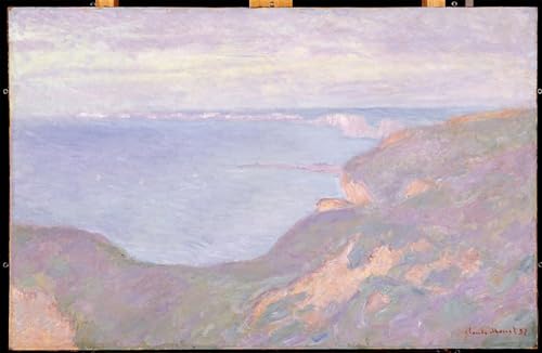Impression Toile de Maître Les Falaises de Dieppe par Monet - Affiche Fine Art pour Bureau