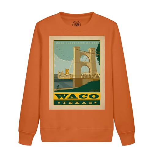 Sweatshirt enfant Waco Texas vêtement motif affiche poster vintage voyage art deco