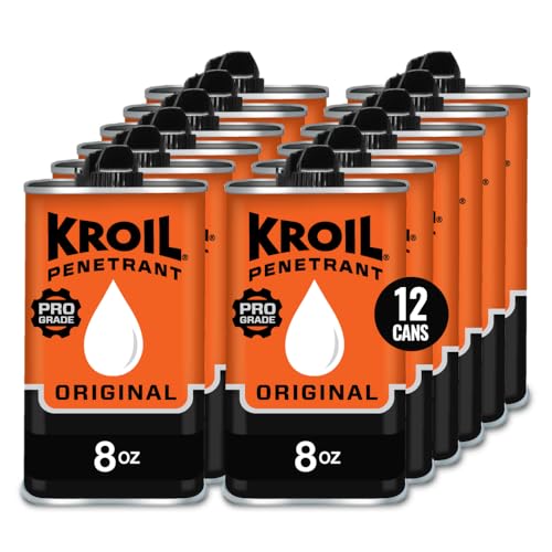 Image of Kroil Original Penetrant - Rust Penetrating Lubricant - Corrosion Inhibitor Oil for Chains, Hinges & Stuck Metal Parts - Home & Industrial Use - Drip Can - 8 oz - 12 Pack (AZKL081C12)