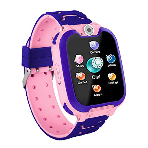 Reloj inteligente niño, Smartwatch Llamada Bidireccional, Música, Cámara, Juegos, Alarma, Grabar Regalo para Niño Niña de 3-12 años(azul)