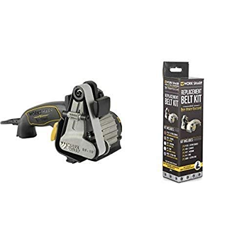 Work Sharp WSKTS-KO Knife and Tool Sharpener Ken Onion Edition with Assorted Belt Kit Bundle