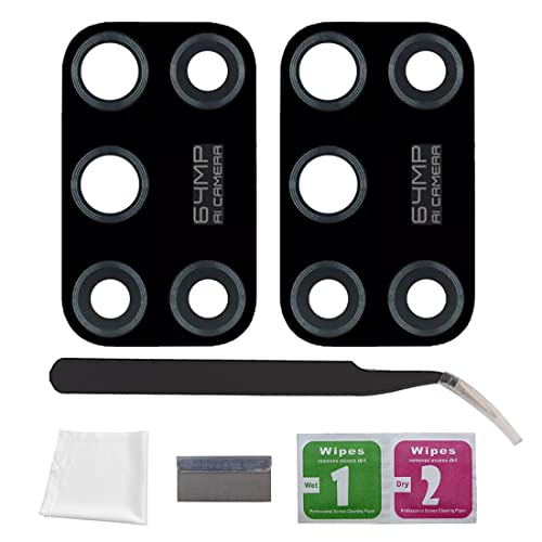 Eonpam 2 Pack Camera Glass Replacement for Realme 7 Pro HD Rear Lens Glass + Repair Kit