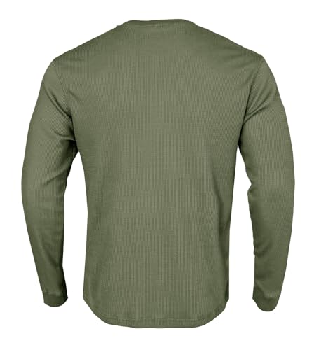 Men's Waffle Basic T-Shirt Long Sleeve Thermal Crew Neck Casual Top Underwear Lightweight Base Layer4