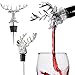 Vertedor Botellas De Vino, Senteen Tapón De Vino Reutilizable Wine Pourer Acero Inoxidable Vertedor De Vino Aireador Cabeza De Venado Herramientas Debarra Vertedor Botellas De Vino, Para Bares Fiestas