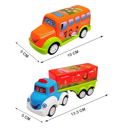 Image of MiniExplorer Unbreakable Pull Back Vehicles| Push and Go Crawling Toy for Kids & Children, Power Friction Cars for 3+ Years Old Boys|Girls - Set of 7,Multicolor