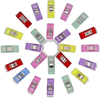 Wonder Clips 20 Pack, Multipurpose Plastic Sewing Clips for Binding, Gripping, Piping, Quilting, Crafts, Assorted Colours