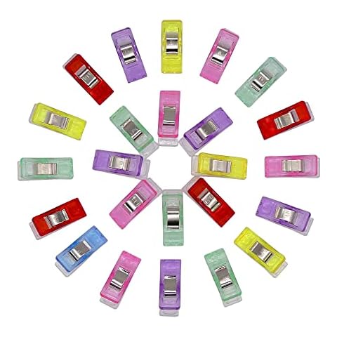 Wonder Clips 10 Stück, Mehrzweck-Kunststoff-Nähclips zum Binden, Greifen, Paspeln, Quilten, Basteln, Gemischte Farben Cover