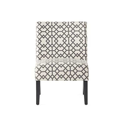 Christopher Knight Home Kassi Fabric Accent Chair, Grey Geometric Patterned #TOP3