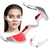 Axioms Under-Eye Red Light Therapy Device, 3D Contour Microcurrent Eye Massager for Dark Circles, Puffiness and Fine Lines, Rechargeable Eye Treatment Glasses, Lightweight Design (White)