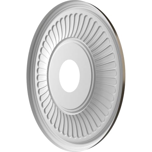 Image of 16 inchOD x 3 1 /2 inchID x 1 inchP Berkshire Thermoformed PVC Ceiling Medallion (Fits Canopies up to 7 inch), Metallic Dark Bronze