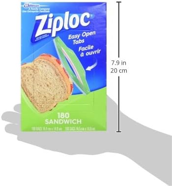 Ziploc Sandwich Bags for On-the-Go Freshness, Grip 'n Seal Technology for Easier Grip, Open and Close, 200 Count - 2