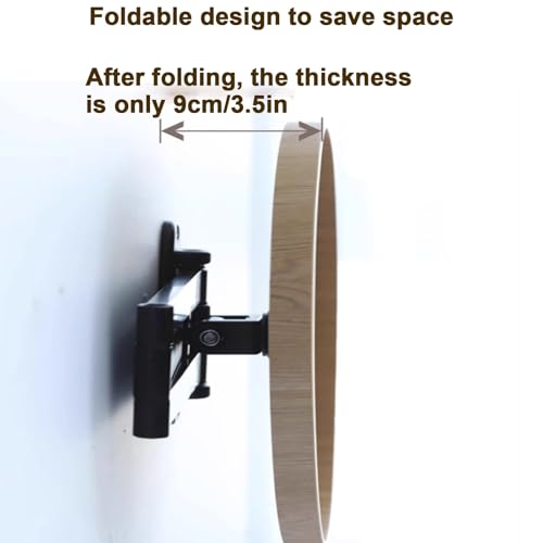 Table murale ronde pliante pour un coin repas de studio optimisé