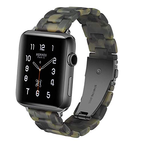 LINKWOWBand Compatible with Apple Watch Band 38mm 40mm 42mm 44mm Replacement for iWatch Series 4/3/2/1 Camouflage Green-38mm 40mm