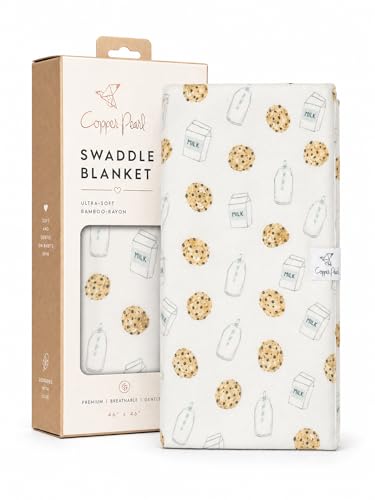 Image of Copper Pearl Swaddle Blankets for Newborns | Soft Stretchy Receiving Blankets for Boys and Girls | Large 46 x 46 Inch Baby Blankets | Lightweight and Breathable Swaddles | Chip
