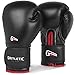 Gritletic PowerGrip Boxing Bag Training Gloves for Men and Women-Synthetic Leather Pro Trainer Gel Fight Gloves for Bagwork, Sparring, Mixed Martial Arts (MMA), Kickboxing, Muay Thai-Black,Red (16 oz)