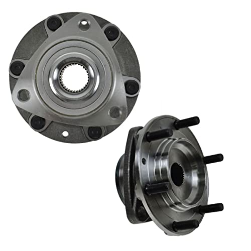 Image of TRQ 2 Piece Front Wheel Bearing & Hub Assembly Set Compatible with 2007-2008 Hyundai Entourage 2006-2014 Kia Sedona