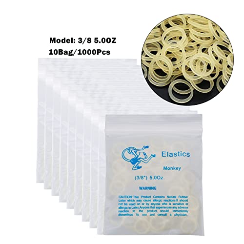 1000Pc Dental Orthodontic Rubber Bands Elastics Latex Braces 3.5/5.0/6.5 (3/8,5. 0 Oz), 10.0 Count #TOP2