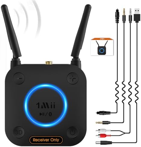 [Upgraded] 1Mii B06Pro Long Range Bluetooth Receiver, HiFi Wirele...