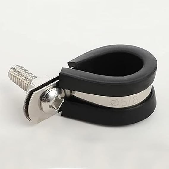 Flytuo 1 Inch Cable Clamp 20 Pack, 304 Stainless Steel Rubber Cushion ...