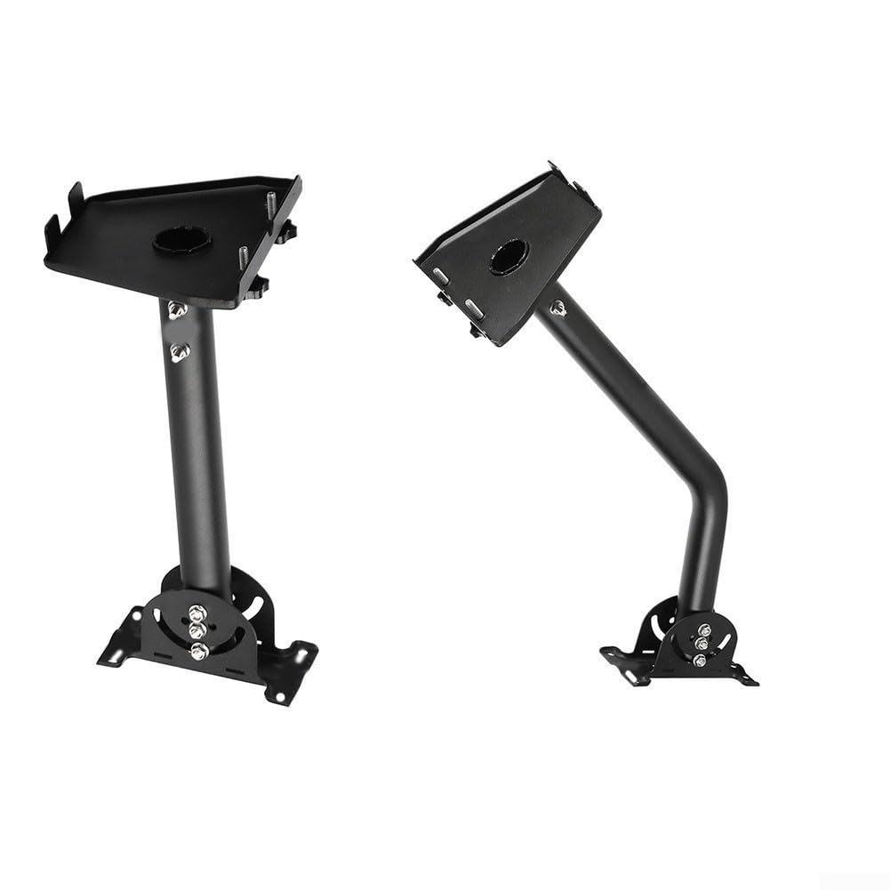 Kit d'adaptateur de poteau pour fixation murale Starlink en acier inoxydable droit et support coudé pour une installation extérieure sécurisée Noir (coude)