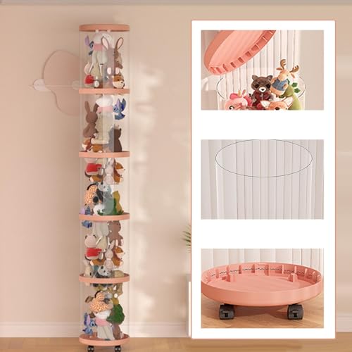 Tube de rangement pour jouets et animaux en peluche vertical transparent - 3