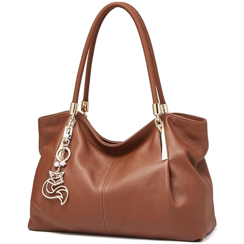 Image of FOXLOVER Soft Genuine Leather Medium Purses for Women Tote Bag Handbags with Top-handles Shoulder Satchel Purse