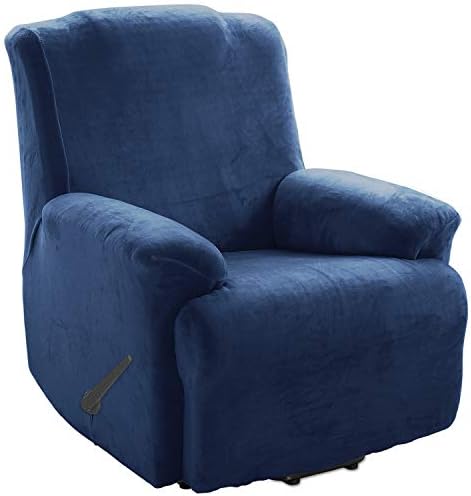 TIANSHU Fleece Recliner Covers,Velvet Recliner Chair Slipcovers Modern Velvet Plush Recliner Slipcover Furniture Protector Cover Sofa Slipcover for Recliner Chair Cover(Recliner,Light Gray)