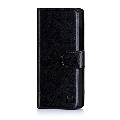 32Nd Book Wallet Pu Leather Flip Case Cover For Blackberry Key2, Design With Card Slot And Magnetic Closure - Black #TOP3