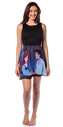 Disney The Little Mermaid Womens' Ariel and Eric Kiss The Girl Skater Dress3