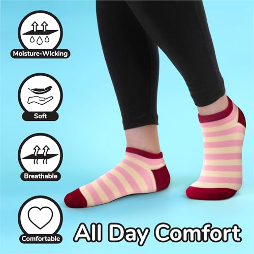 Image of Women's Rayon from Bamboo Fiber Sports Superior Wicking Athletic Ankle Socks