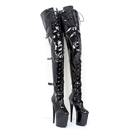 Womens Over The Knee Thigh High Heel Shoes Sexy Dancer Shoes Stripper Shoes Fetish SM Flirting Ballet Pueen Boots Unisex HUV01,Black,41EU/10US Womens Over The Knee Thigh High Heel Shoes Sexy Dancer Shoes Stripper Shoes Fetish SM Flirting Ballet Pueen Boots Unisex HUV01,Black,41EU/10US