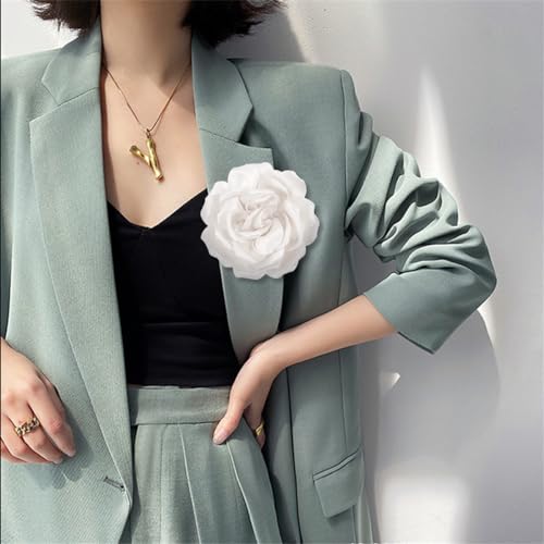 Image of 4.3 inch Red Rose Hair Clip Large Flower Brooches for Women | Charming Flowers Pins for Clothes | Turn Heads with Stylish Rose Hair Clip Flower Brooch Pin for Clothes & Clips for Woman