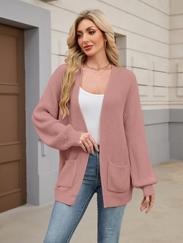 Womens Long Cardigan Sweater Fall 2025 Trendy Chunky Waffle Knit Oversized Open Front Dressy Cardigans for Women4