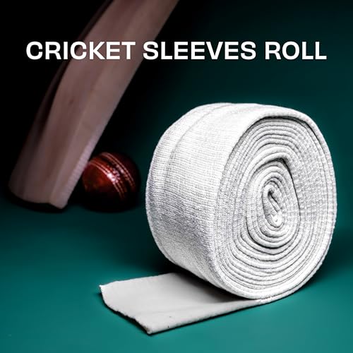 Image of Nivia Cricket Arm Sleeves Roll for Men & Women, UV Protection, Breathable Fabric, Stretch Fit for Training & Match Use, Off-White, 5M Roll