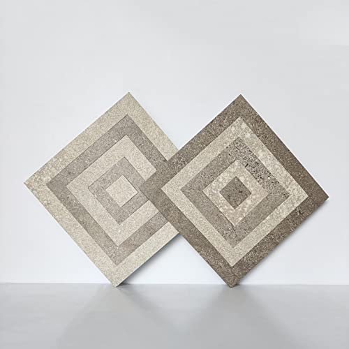 Colamo Luxury Peel And Stick Backsplash,Large Square Faux Stone Tile,Self Adhesive Waterproof 3D Wall Panel,Geometric Marble Mosaic,Stick On Accent Wall For Kitchen,Fireplace,Bathroom(10,Beige Brown) #TOP11