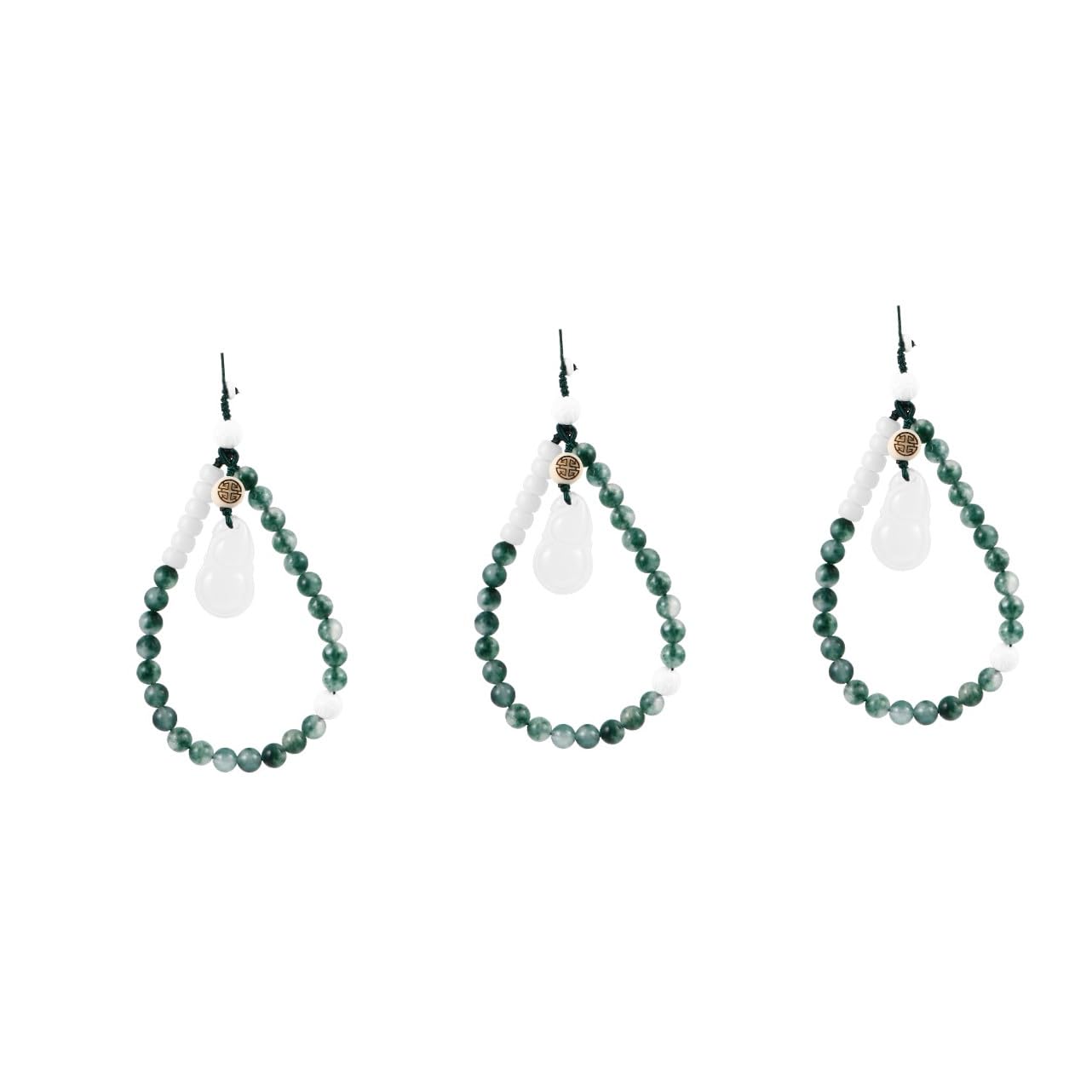 BESTonZON 3 Piezas Cadena De Teléfono Móvil De Jade Cordón De Teléfono Cable De Encanto Del Teléfono Cordón De Tarjeta De Identificación Soporte Para Teléfono Móvil Llave Ágata Calcedonia
