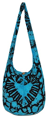 Image of TIE DYE Bohemian Hipster Hobo Boho Hippie Crossbody Bag Purse Black Tone 39 inch