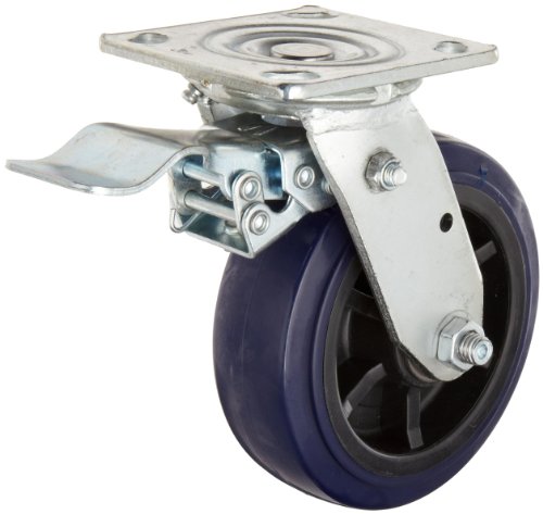 🔥 Cashback up to 70% RWM Casters 46 Series Plate Caster, Swivel with Face Contact Steel Total Lock Brake & Lock, Urethane on Polypropylene Wheel, Roller Bearing, 900 lbs Capacity, 6" Wheel Dia, 2" Wheel Width, 7-1/2" Mount Height, 4-1/2" Plate Length, 4" Plate Width
