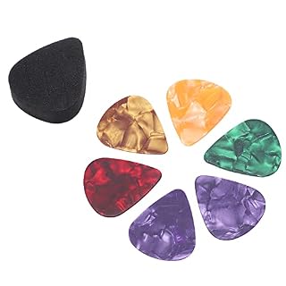 Kit de support de médiator, facile à coller 6 pièces médiators en celluloïd ensemble de médiators de guitare cadeau sac… - Les Beatles, Paul McCartney, John Lennon, RIngo Starr, George Harrison