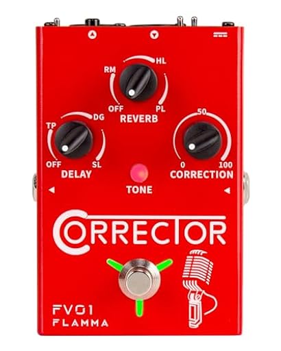 FLAMMA - Procesador de efectos vocales FV01, pedal de corrección de tono, stompbox de voz, amplificador de micrófono para cantantes, streaming, grabación con delay, reverberación y guitarra acústica | Ya disponible en tu tienda friki favorita! En mundofriki.es!