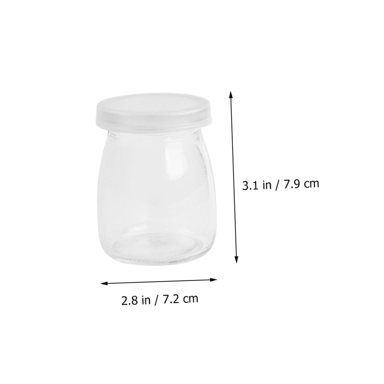 MAGICLULU 10 Stück Große Glasflaschen mit Deckel 200ml aus Glas und Pe Wiederverwendbar Hitze und Kältebeständig für Saft Milch und Pudding