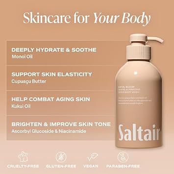 Saltair Body Care Bundle | Deodorant + Body Wash | Santal Bloom, 2 Pack