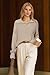 Arach&Cloz Women Sweater 2026 Wool Blend Spring Fashion Clothes Oversized Pullover Winter Clothing Quarter Half Zip Lapel V Neck Long Sleeve Dressy Tops Business Casual Trendy Outfits Apricot S