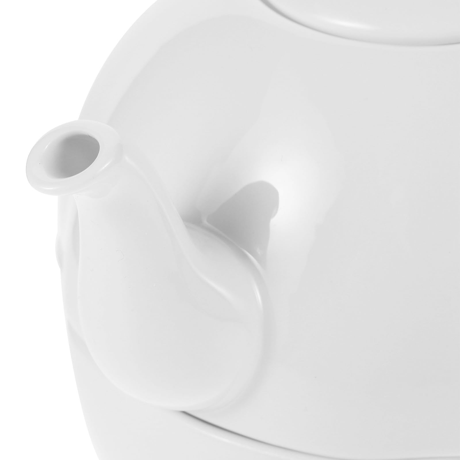 Set tè in Porcellana Fine Bianca da 620ml con Teiera Resistente al Calore e Tazza Elegante per Pomeriggi di tè Raffinati
