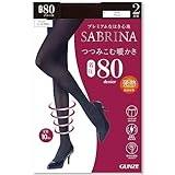 [グンゼ] あったか着圧タイツ SABRINA つつみこむ暖かさ 吸湿発熱 毛玉ができにくい 80デニール 2足組 レディース newブラック M-L