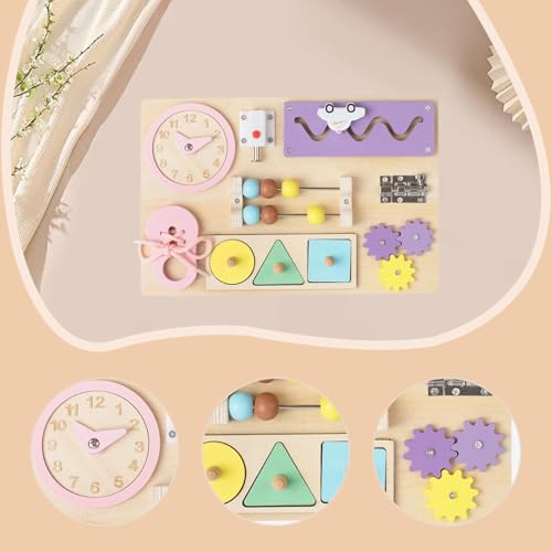 Tableau d'activités en bois : occuper intelligemment bébé à la maison - 2
